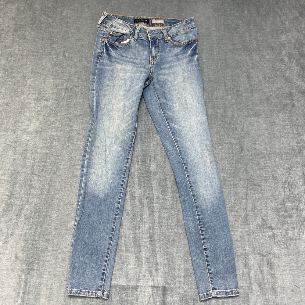 Aeropostale Jeggings Jeans Womens 28x29 Blue Denim Light Wash Skinny Leg Outdoor